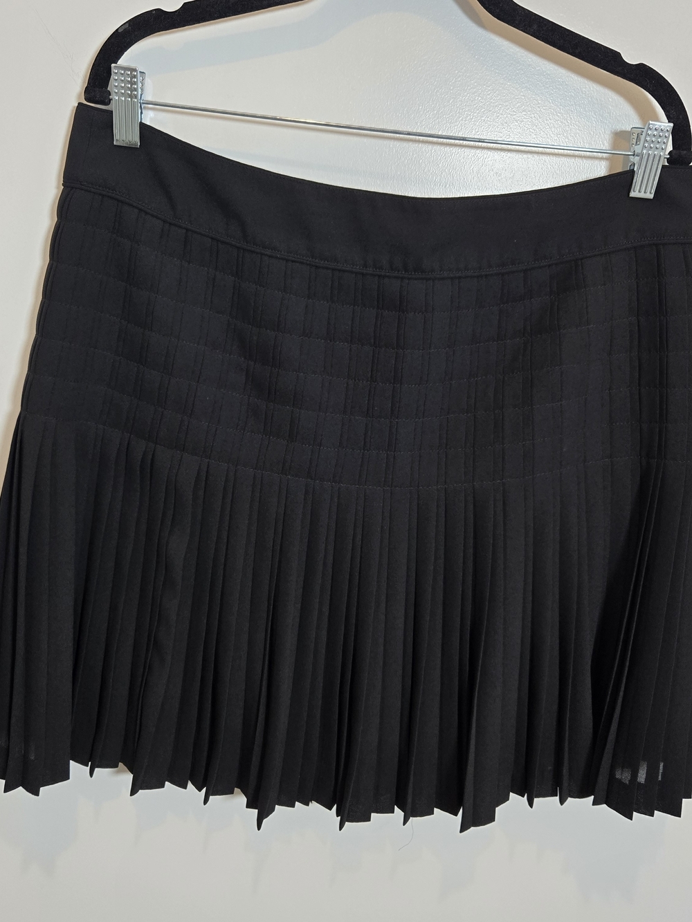 J. Crew Black Pleated Mini Skirt